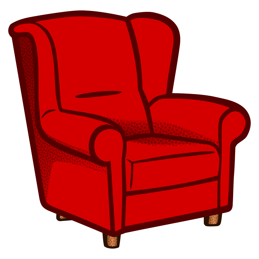 OnlineLabels Clip Art armchair coloured